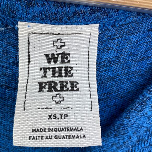 Free People Womens Cut Off Tank Top Size XS Blue Stretch Summer Casual - Picture 5 of 7